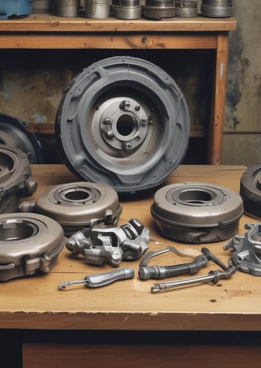 a table with a lot of tools and tools on it