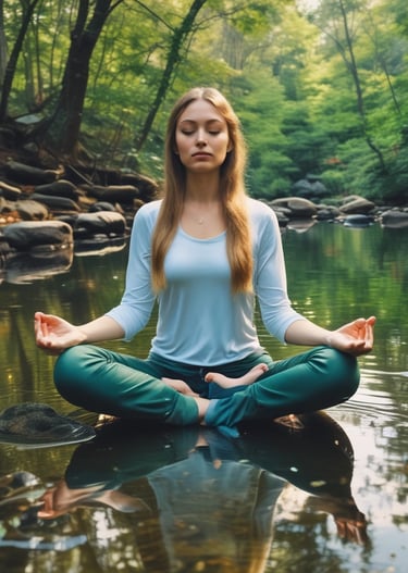 Hands gently holding a small bowl of water reflecting sunlight, symbolizing elemental balance.