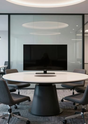 European CEO smiling while discussing AI strategy with colleagues around a conference table.