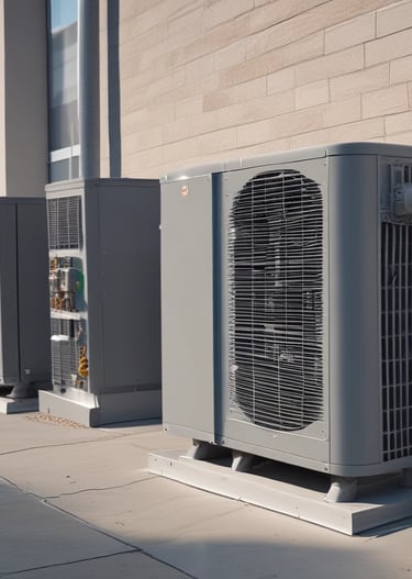 A technician installing a heating system.