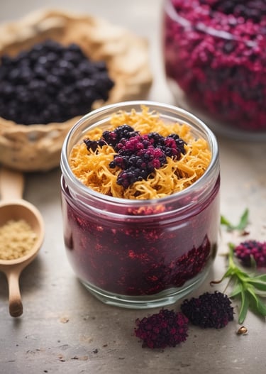 Close-up of colorful wellness products and a soft cotton t-shirt neatly arranged on a rustic wooden table.