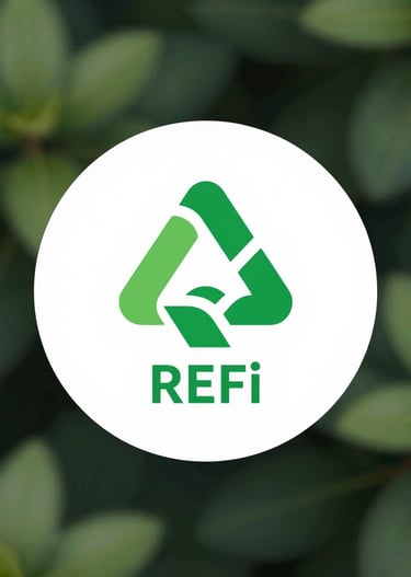 A digital interface showing blockchain data streams overlaying a lush green forest landscape.