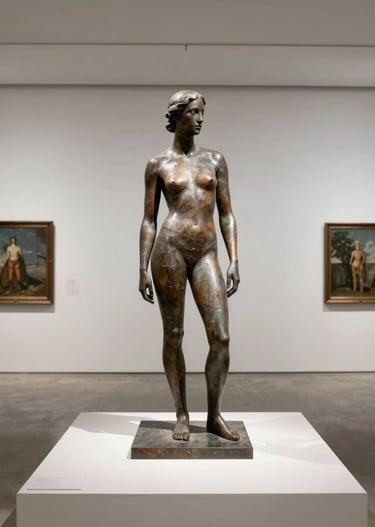 Close-up of an artist passionately painting a colorful canvas.