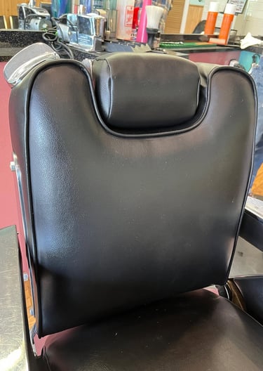 vintage Takara Belmont barber chair seat back