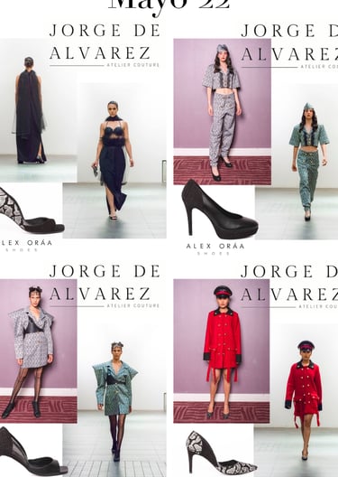 Calzado Alex Oráa en desfile del diseñador Jorge De Alvarez (España)