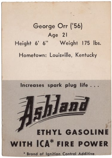 George Orr Ashland Oil Kentucky Basketball Card