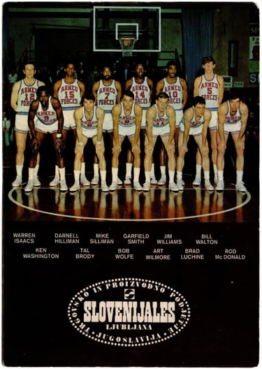 1970 Slovenijales World Championship Basketball Postcard with Bill Walton Yugoslavia