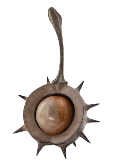 Miniature Bronze Sculpture Conker/Horse Chestnut By Contemporary Sculptor Mark Richard Hall