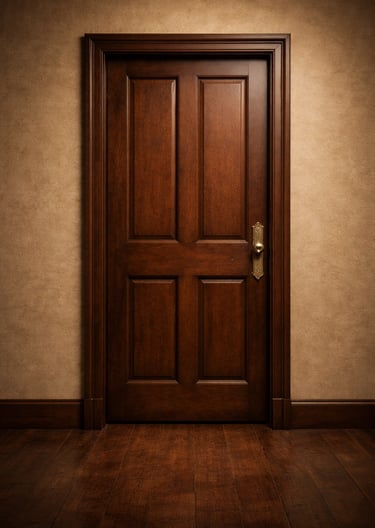 Uma porta fechada simbolizando para quem não é o Método DCM