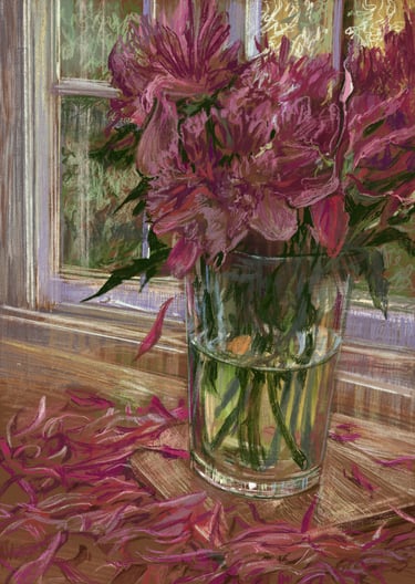 Digital drawing - The peonies have lost their sh*t