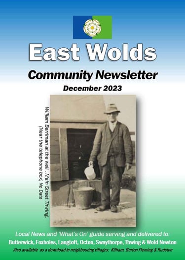 Cover of the December 2023 East Wolds Community Newsletter