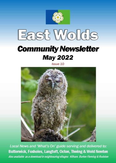 Cover of the May 2022 East Wolds Community Newsletter 