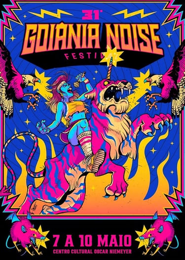 31º Goiânia Noise Festival confirma datas e anuncia identidade visual assinada por Paulo Rocker