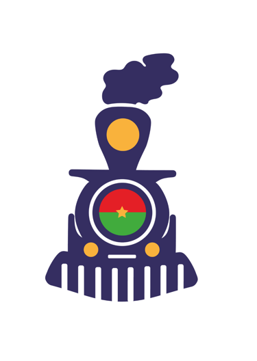 A train with the flag of Burkina Faso 