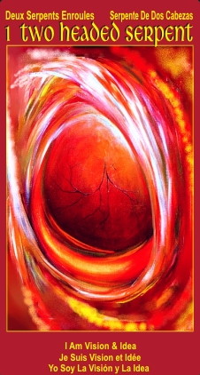 Ace 1 Two Headed Serpent Tarot card I Am Vision and Idea