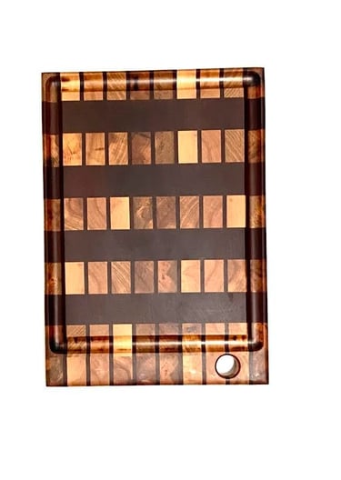 Cutting Board for Indoor and Outdoor Kitchen, Cheese Board, End Grain Cuttin Board, Charcuterie - De