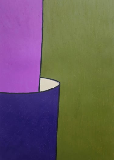 Ellipse II drawing by Tim Grosvenor, a pastel on paper from 2025 featuring elegant curves and smooth