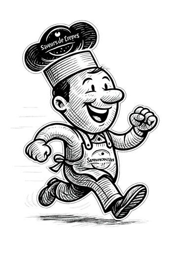 Mascotte de la crêperie Saveurs de Crêpes à Montélimar représentant l’univers breton et les spéciali