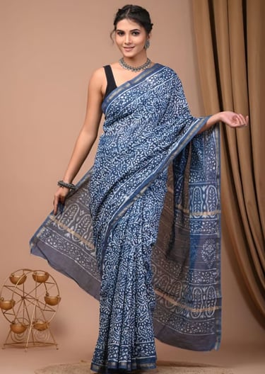 🎁 Rakshabandhan Gift for Sister – A Beautiful Saree from Mansi’s Hand Block Collection