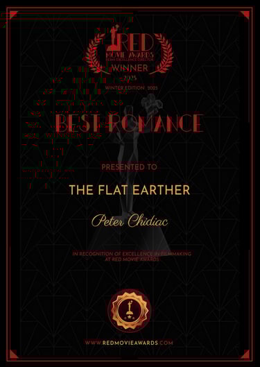 a black and red award for best flat - faced award