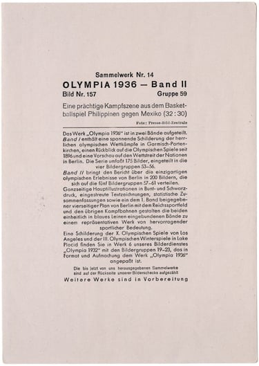 German 1930s Olympics Berlin Cards