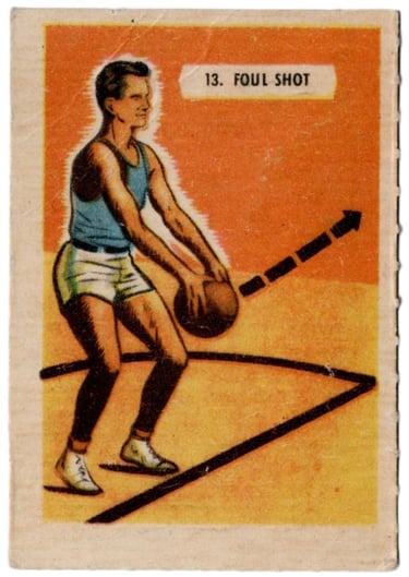 Rare Canadian Cereal Basketball Foul Shot Cards