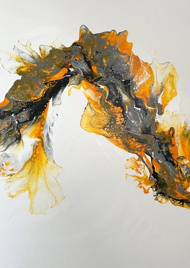 Dragons - Tableau art abstrait - art contemporain - acrylique sur toile