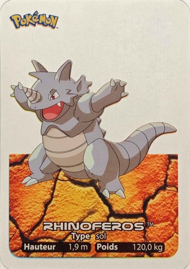 112 Rhinoféros Lamincards Pokémon série 1