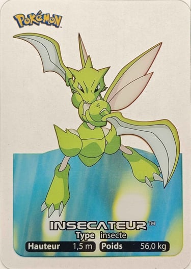 123 Insécateur Lamincards Pokémon série 1
