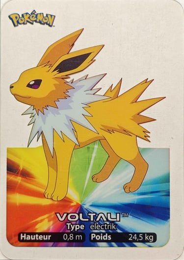 135 Voltali Lamincards Pokémon série 1