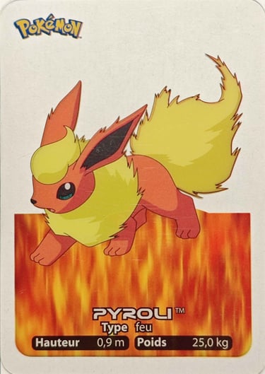 136 Pyroli Lamincards Pokémon série 1