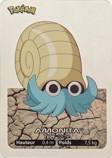 138 Amonita Lamincards Pokémon série 1