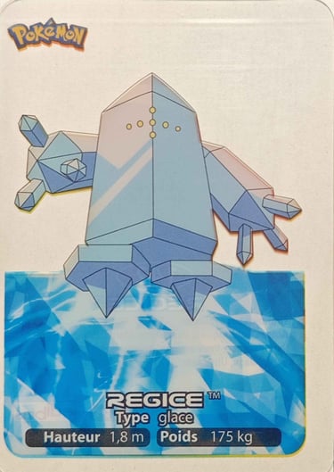 142 Regice Lamincards Pokémon série 3