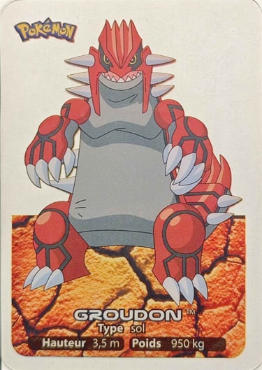 147 Groudon Lamincards Pokémon série 3
