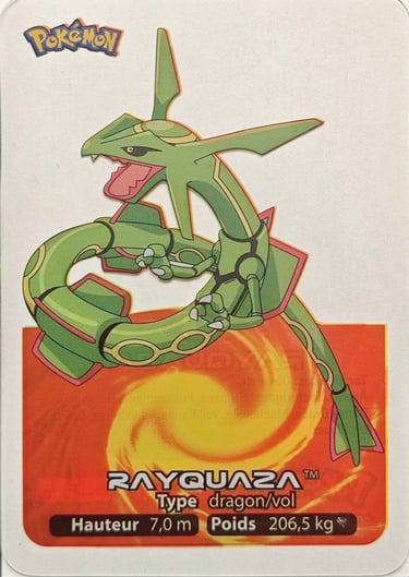 Rayquaza Lamincards Pokémon série 3