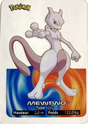 150 Mewtwo Lamincards Pokémon série 1