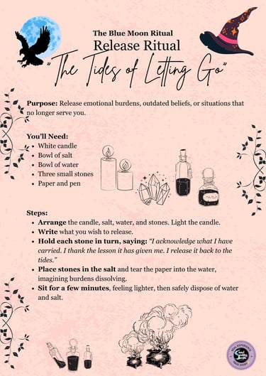 Blue Moon Release Ritual Soul Sisters Tarot