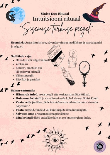 Sinise Kuu Intuitsiooni Rituaal Soul Sisters Tarot
