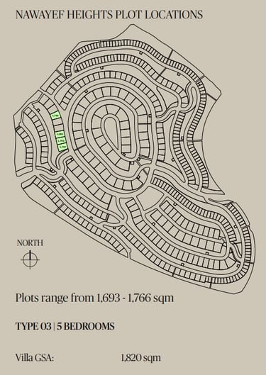 Contemporary villa designs in Nawayef West island community
