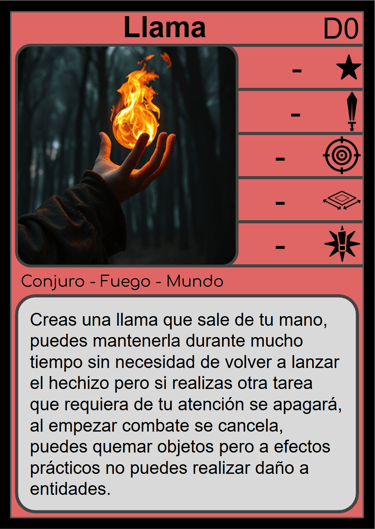 Conjuro "Llama".