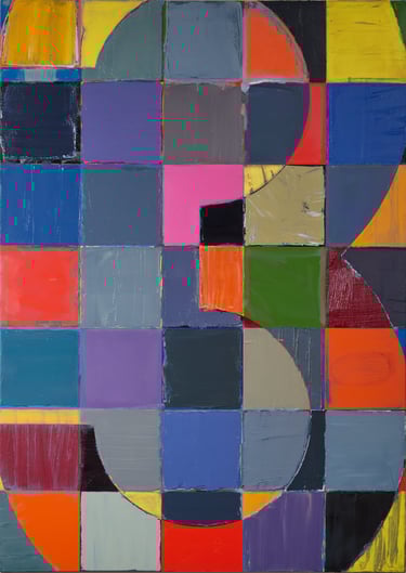 3, het kleurrijke schilderij van Henk Tieten