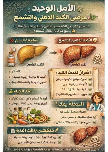 🧬🩸 الأمل الوحيد : مرضى الكبد الدهني والتشمع 🌿✨