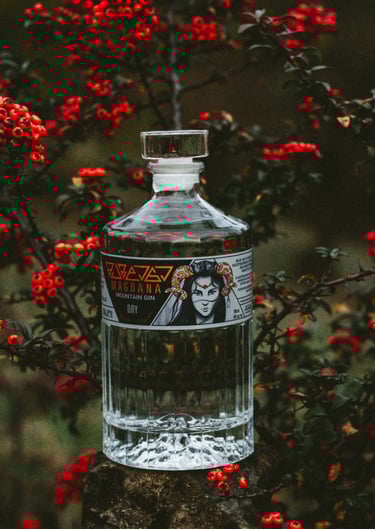 Mountain dry gin. Mountain gin dry