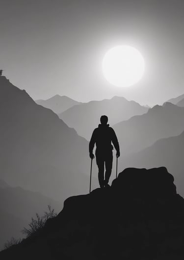 A solitary climber