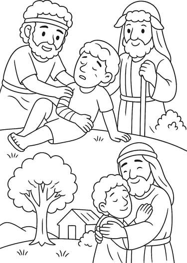 parables of jesus coloring page