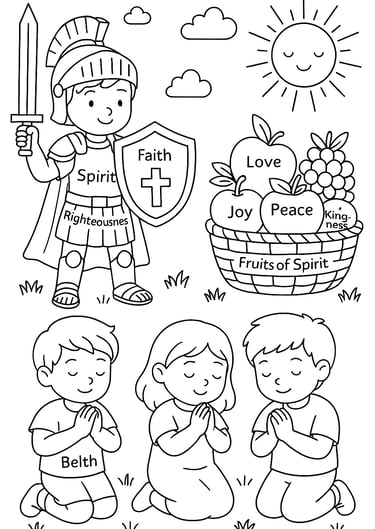 christian life coloring page