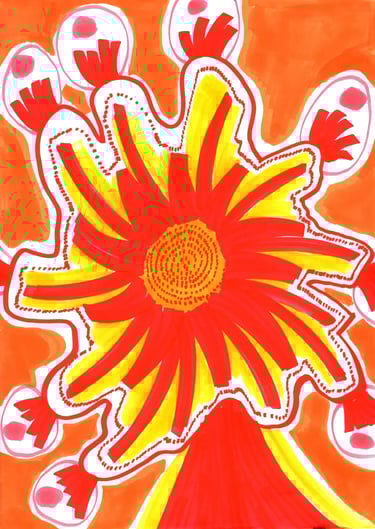 "FIRE FLOWER" Artwork by Elkolor aka Raphael Pathe