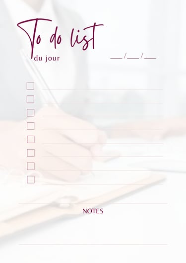 ma to do liste quotidienne pour ne rien oublier