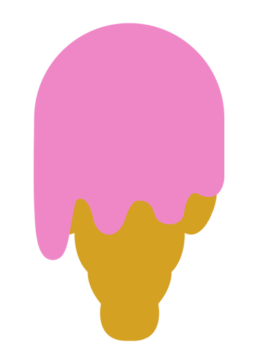 Ice cream cone. Visual asset design. SquareKey Studio. Graphic design Services