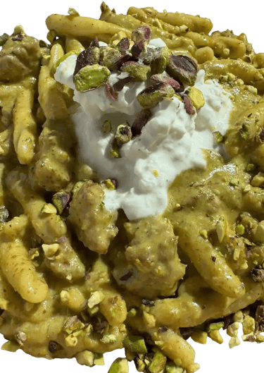 Pates pistaches et saucisse